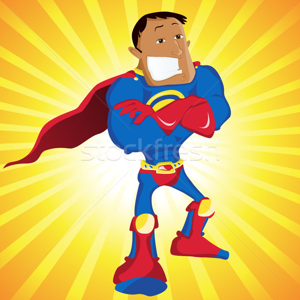 Black Super Man Hero Dad.  Stock photo © gubh83