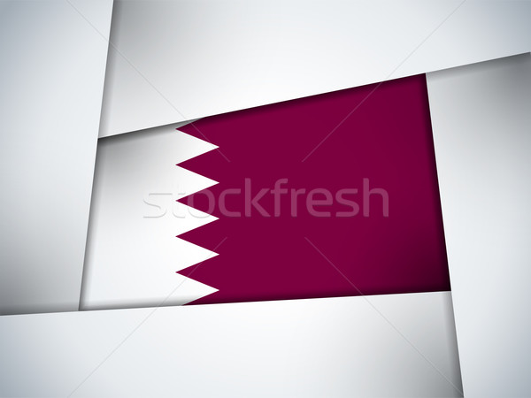 Qatar Country Flag Geometric Background Stock photo © gubh83