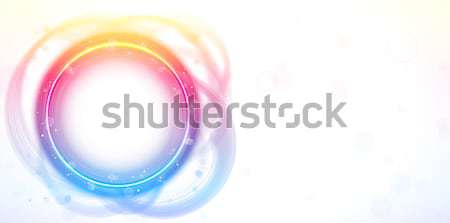 Number Rainbow Lights in Circle White Background Stock photo © gubh83