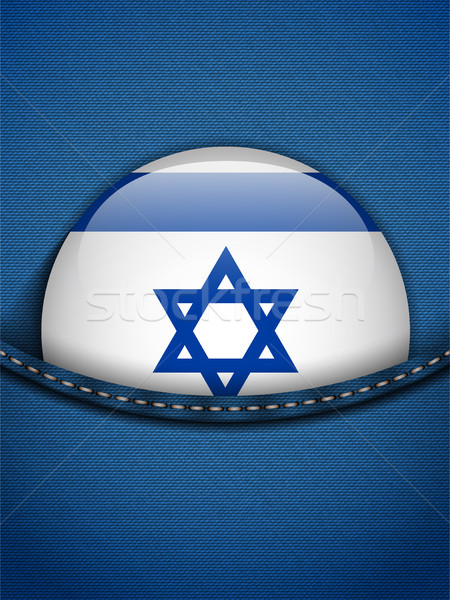 Israel Flag Button in Jeans Pocket Stock photo © gubh83