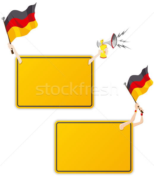 German Sport Message Frame with Flag. Set of Two Stock photo © gubh83