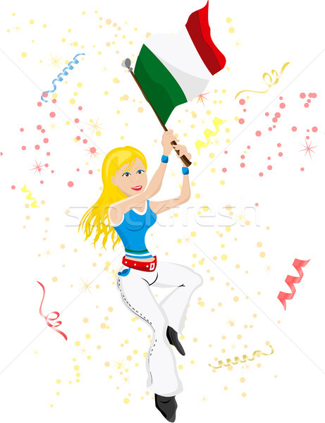 Italie football fan pavillon sexy [[stock_photo]] © gubh83