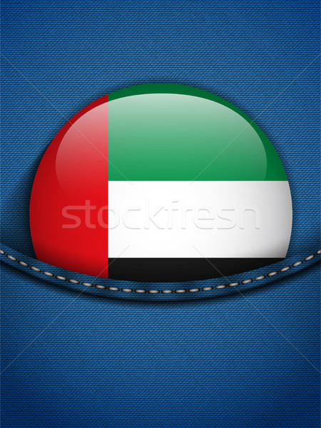 アラブ首長国連邦 フラグ ボタン ジーンズ ポケット ベクトル ストックフォト © gubh83