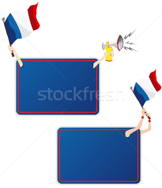 Foto stock: França · esportes · mensagem · quadro · bandeira · conjunto