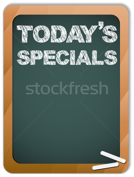 Blackboard with Today's Specials Message written with Chalk Stock photo © gubh83