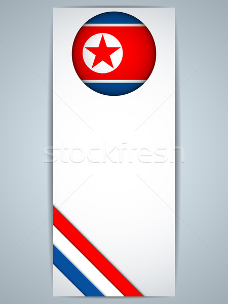 North Korea Country Set of Banners Stock photo © gubh83