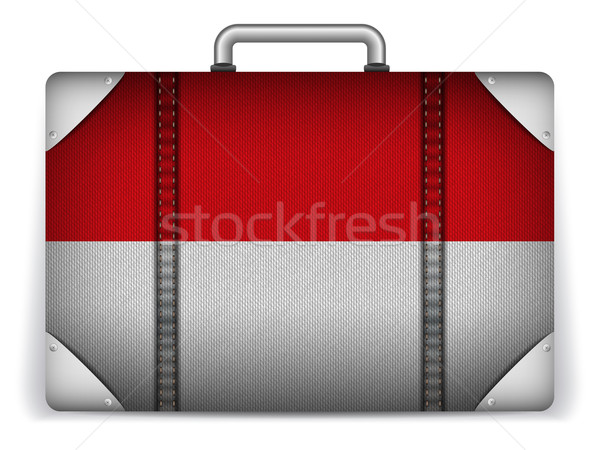 Monaco podróży bagażu banderą wakacje wektora Zdjęcia stock © gubh83