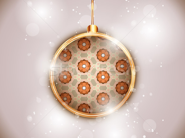 Merry Christmas Flower Balls with Retro Background Stock photo © gubh83