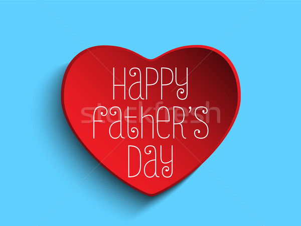 Feliz dia dos pais vermelho coração vetor papel amor Foto stock © gubh83