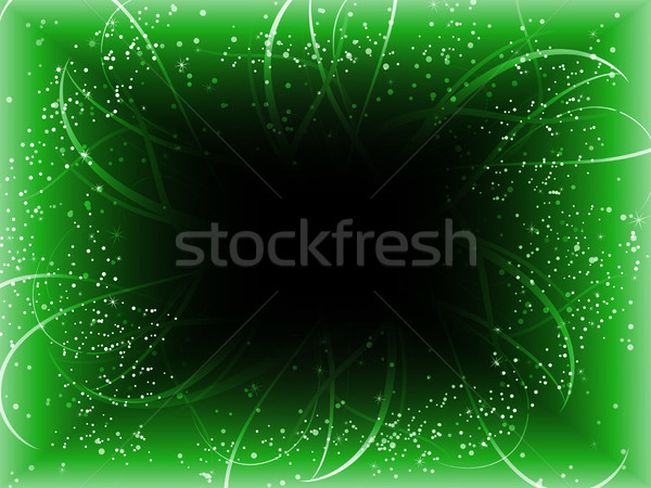 Infinite Perspective Green Stars Background. Stock photo © gubh83