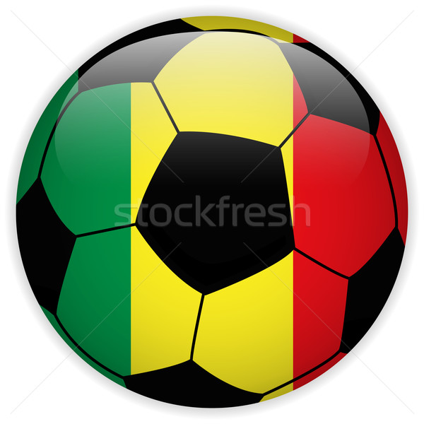 Mali Flag with Soccer Ball Background Stock photo © gubh83