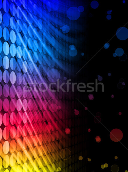 Stockfoto: Disco · abstract · kleurrijk · golven · zwarte · vector