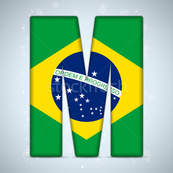 Brazilië vlag alfabet brieven woorden vector Stockfoto © gubh83