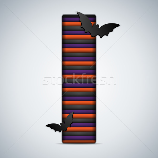 Stockfoto: Halloween · bat · alfabet · brieven · streep · zwarte