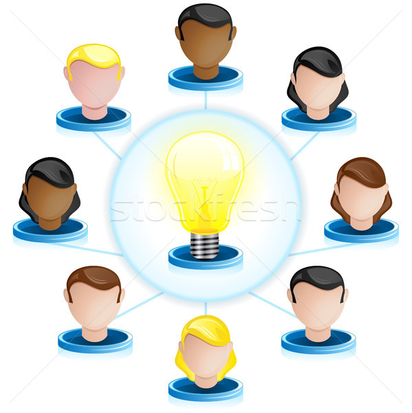 Creatività rete crowdsourcing vettore computer luce Foto d'archivio © gubh83