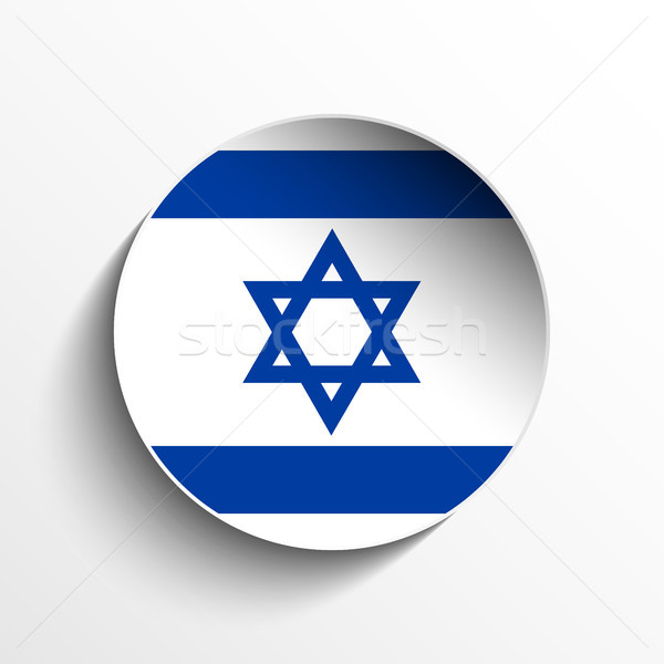 Israël vlag papier cirkel schaduw knop Stockfoto © gubh83
