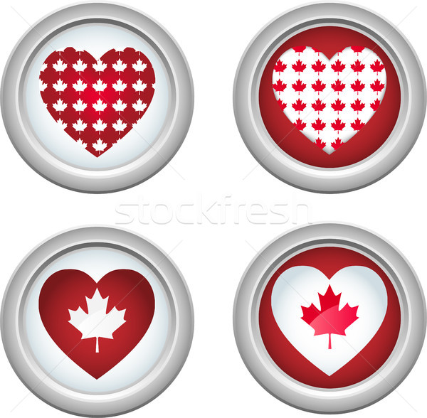 Canada butoane dragoste glob frunze Imagine de stoc © gubh83