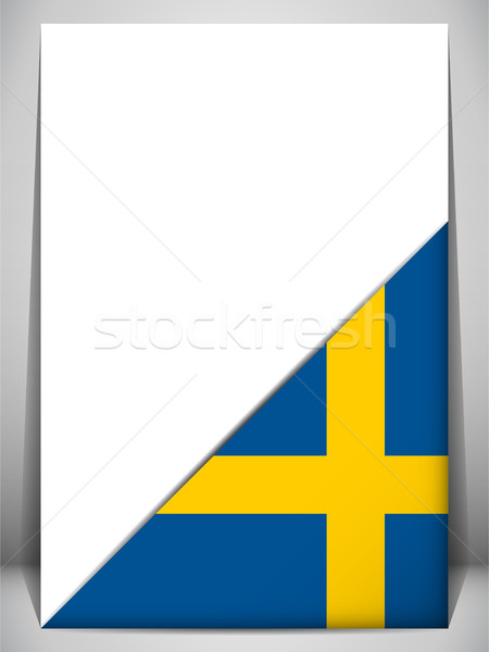 Sweden Country Flag Turning Page Stock photo © gubh83