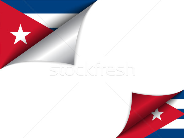 Cuba Country Flag Turning Page Stock photo © gubh83