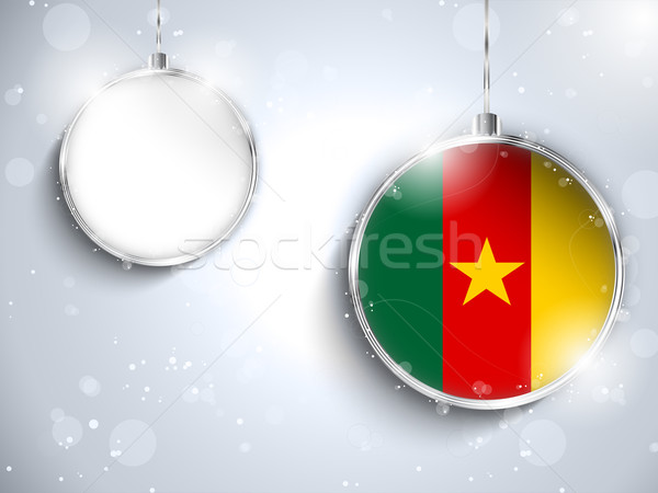 Joyeux Noël argent balle pavillon Cameroun [[stock_photo]] © gubh83