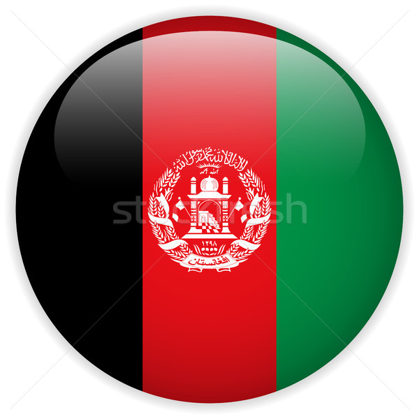 Afghanistan Flag Glossy Button Stock photo © gubh83