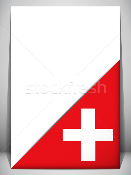 Stock photo: Switzerland Country Flag Turning Page