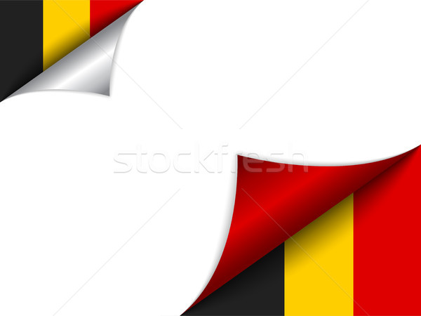 Belgium Country Flag Turning Page Stock photo © gubh83