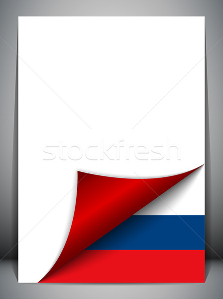 Russia Country Flag Turning Page Stock photo © gubh83