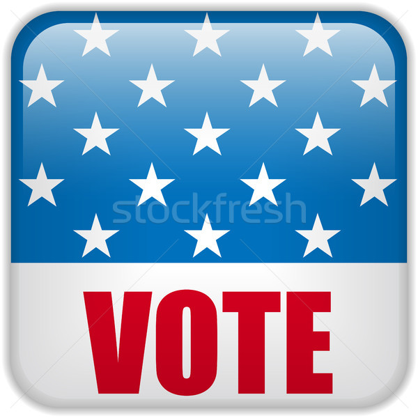 Stock foto: Vereinigte · Staaten · Wahl · Abstimmung · Taste · Vektor · blau