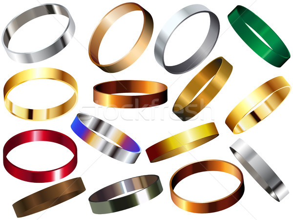 Metal Rings Bracelets Wristband Set Stock photo © gubh83