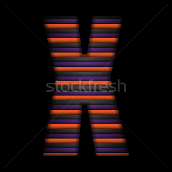 Stock photo: Halloween Alphabet Letters Stripe Black Orange Purple Vector