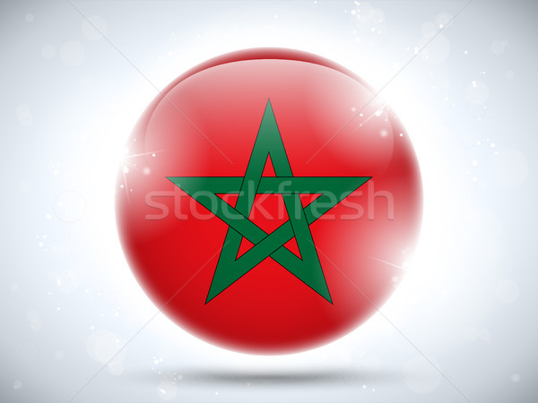 Foto stock: Marrocos · bandeira · botão · vetor · amor