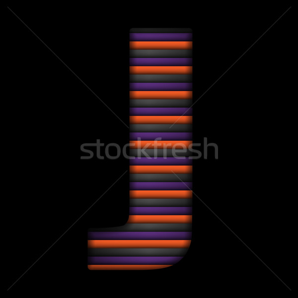 Halloween alfabe harfler şerit siyah turuncu Stok fotoğraf © gubh83