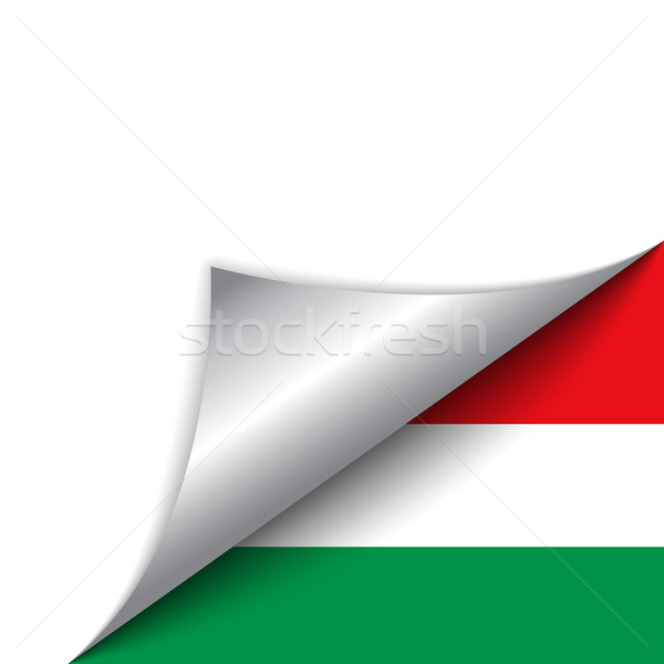 Hungary Country Flag Turning Page Stock photo © gubh83