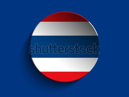 Bandera papel círculo sombra botón Tailandia Foto stock © gubh83