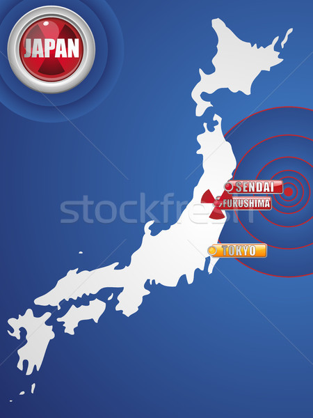 Japón terremoto tsunami desastre 2011 vector Foto stock © gubh83