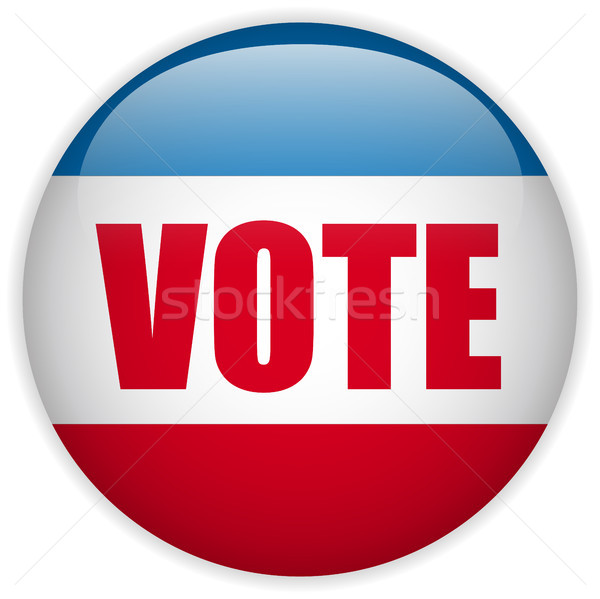 ストックフォト: 米国 · 選挙 · 投票 · ボタン · ベクトル · 青