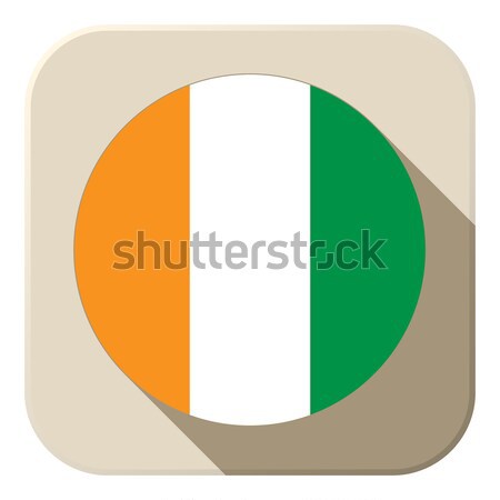 Stock photo: Ireland Flag Button Icon Modern