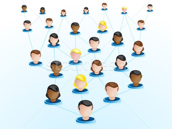 Crowdsourcing rete icone vettore business internet Foto d'archivio © gubh83