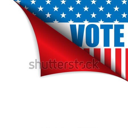 Głosowania Stany Zjednoczone Ameryki strona rogu wektora Zdjęcia stock © gubh83