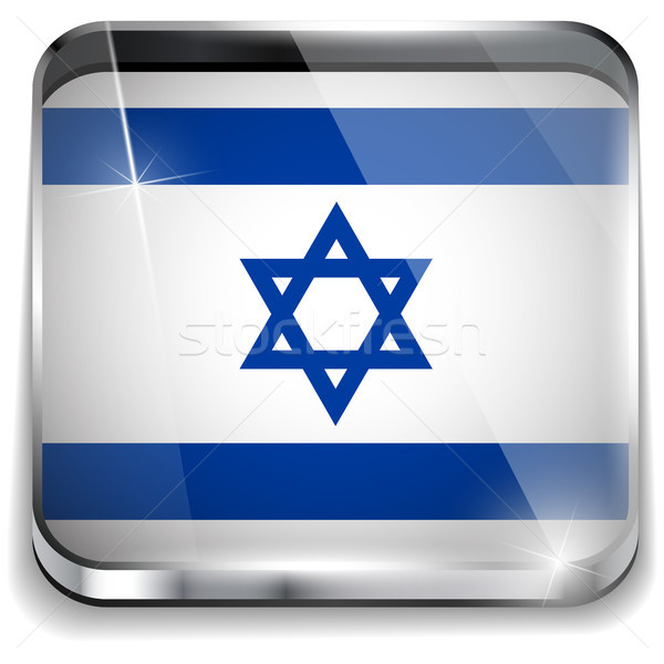 Stock fotó: Izrael · zászló · okostelefon · alkalmazás · tér · gombok