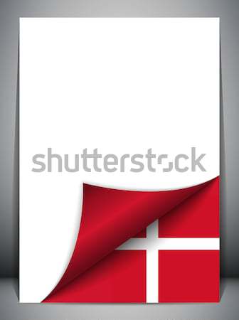 Stockfoto: Denemarken · land · vlag · pagina · vector · teken