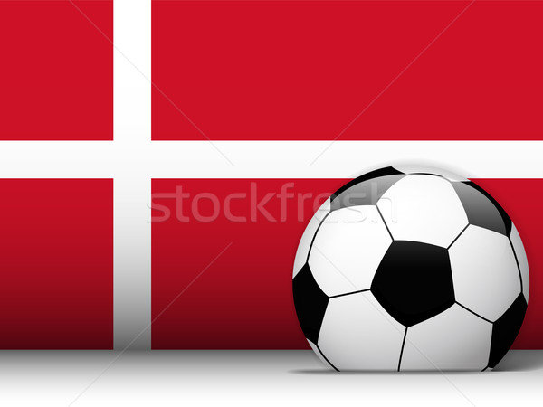 Denmark Soccer Ball with Flag Background Stock photo © gubh83