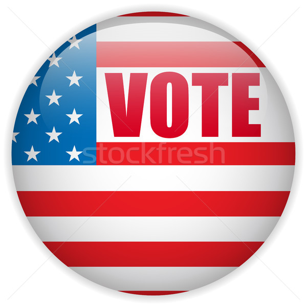 Stock foto: Vereinigte · Staaten · Wahl · Abstimmung · Taste · Vektor · blau