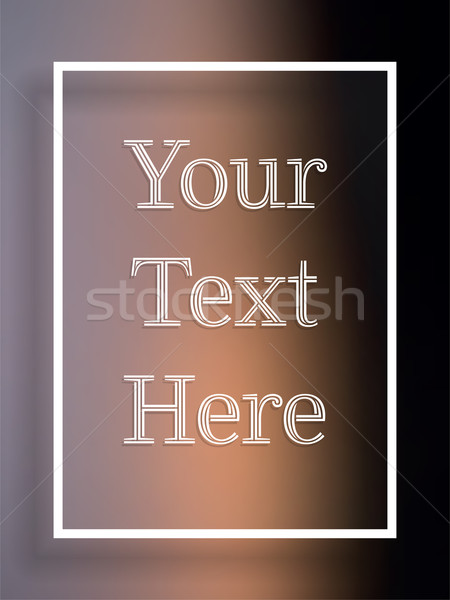 Estompare text cadru violet negru portocaliu Imagine de stoc © gubh83