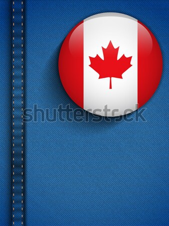 Gay Flag Button on Jeans Fabric Texture Canada Stock photo © gubh83