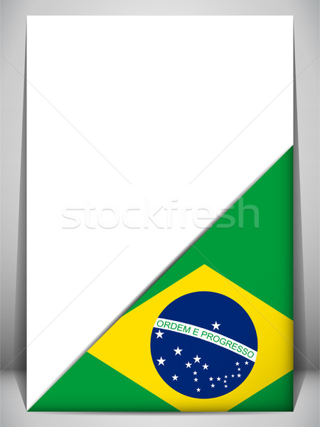 Brazil Country Flag Turning Page Stock photo © gubh83