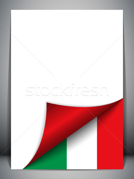 Italy Country Flag Turning Page Stock photo © gubh83