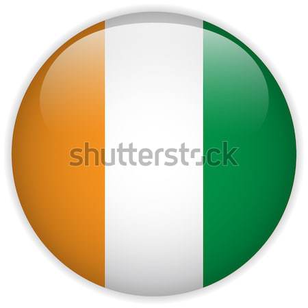 Ierland vlag glanzend knop vector glas Stockfoto © gubh83