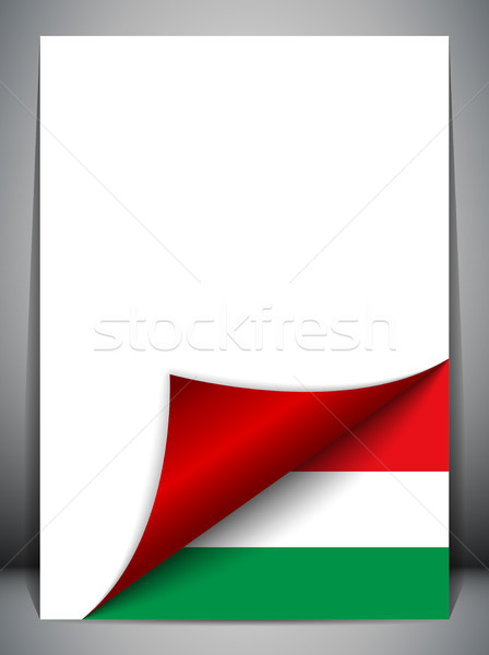 Hungary Country Flag Turning Page Stock photo © gubh83